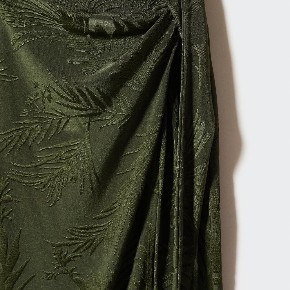 MANGO Knotted Jacquard Dress – Green, Size 6 (Discontinued) - Picture 4 of 9